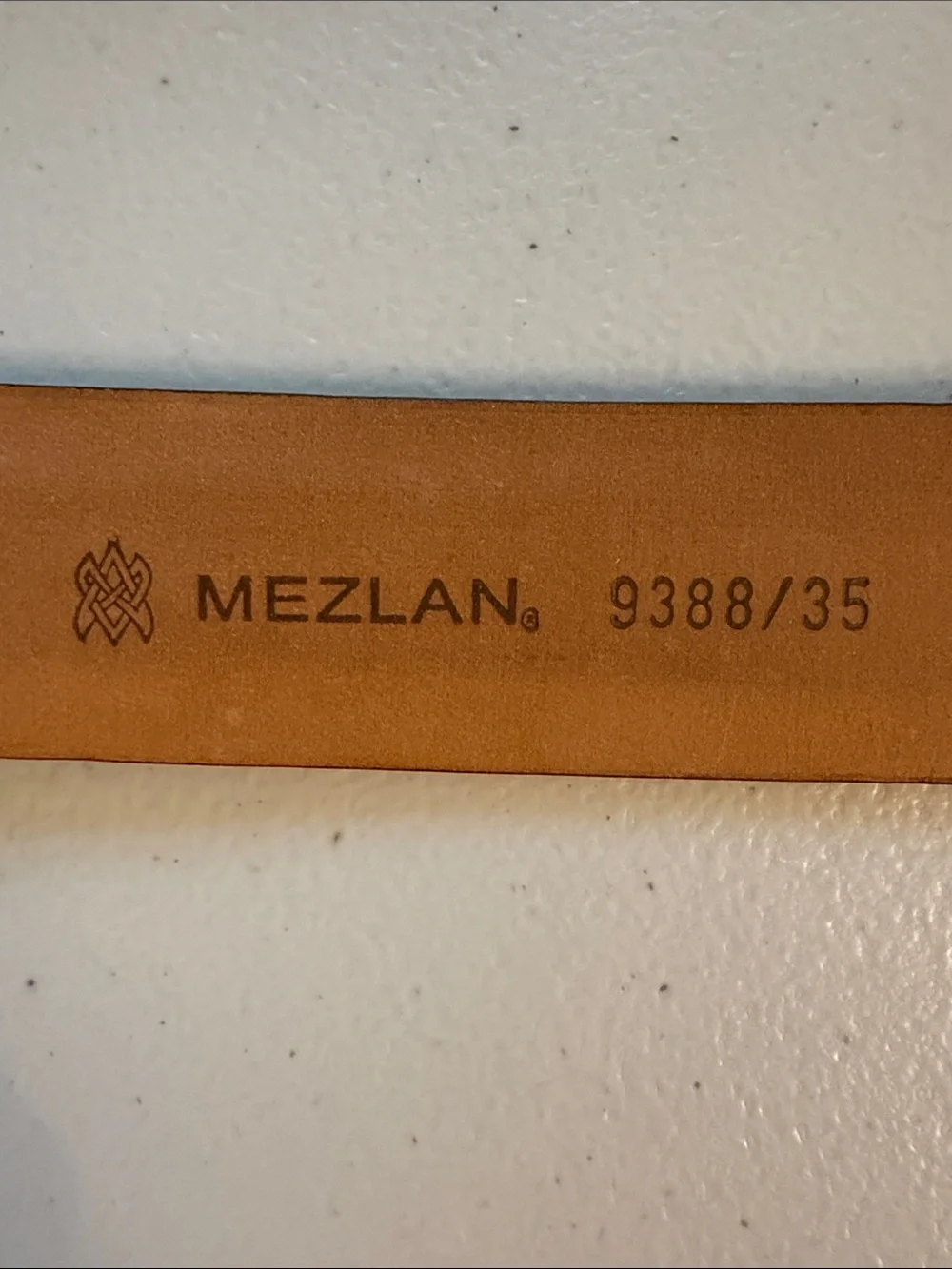 Mezlan Two-Tone Brown Leather Belt with Polished Buckle - 42 inches